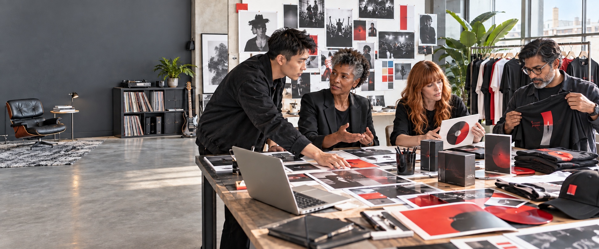 Team developing a brand for music, media and lifestyle