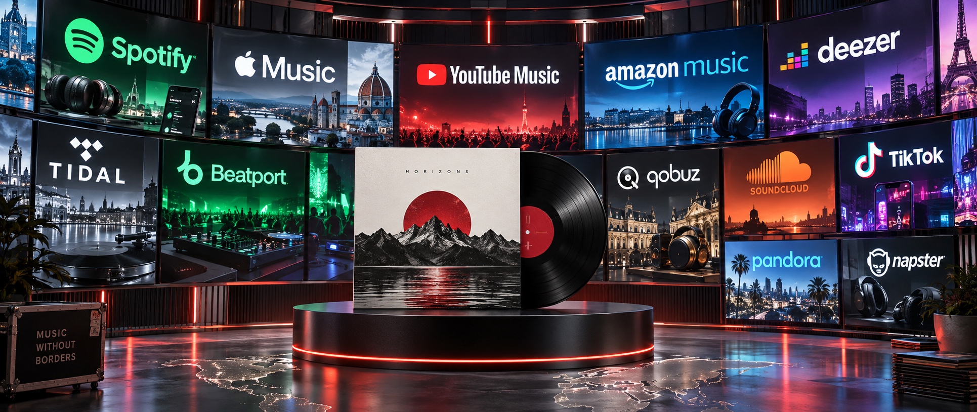 International platform network for Metrophon global online music distribution